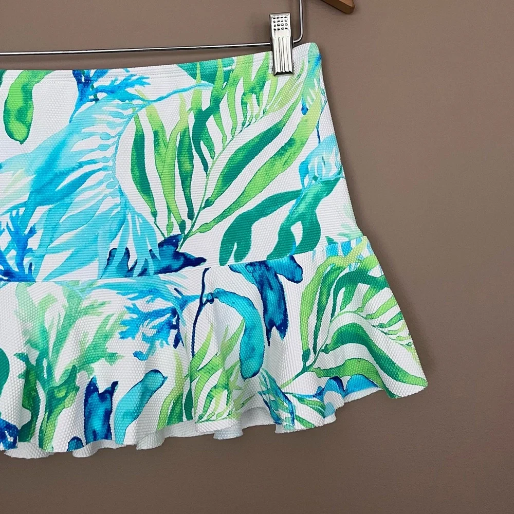 {Tommy Bahama} Island Cays Seafrond Rashguard & Swim Skort - Womens Small